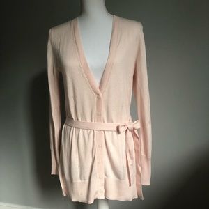 Banana Republic Long Pink Cardigan
